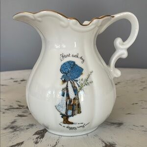 VINTAGE Holly Hobbie Porcelain Pitcher